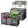 Yescom 2 Pack Mesh Pool Toy Storage Bin Rolling Cart with Wheels Noodle Holder - 2 of 4
