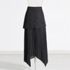 Clotth Women's Irregular Maxi Skirt - High Waist Dressy Chiffon Maxi Skirt,Flowy Patchwork A-Line Long Pleated Skirt with Multiple Pockets - 2 of 4