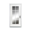 Wooakway 36"W*80"H 8-Lite Exterior Frosted Glass Prehung Front Entry Door Primed Interior Fiberglass Entrance Door - 4 of 4