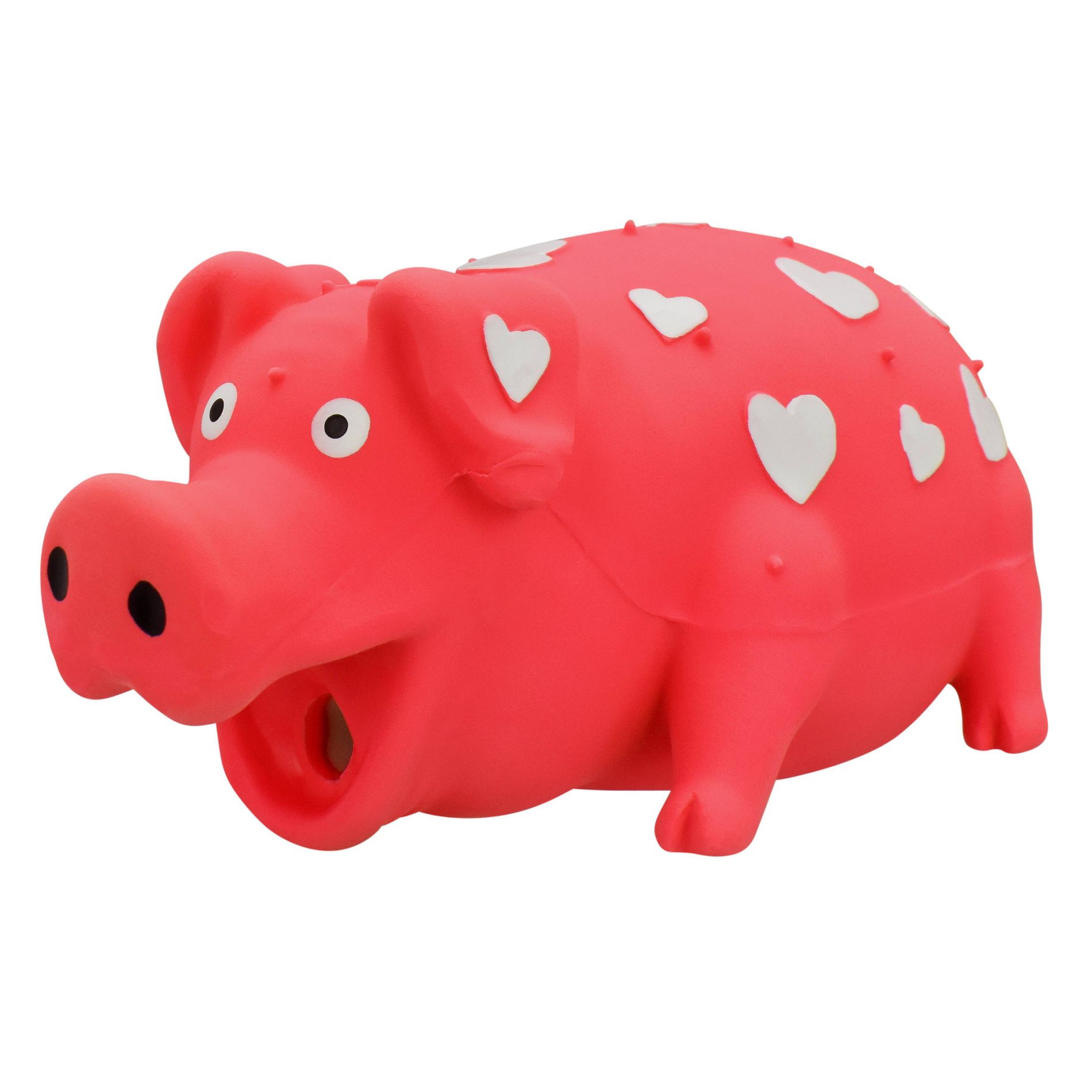 Multipet Pig Interactive Dog Toy - Red