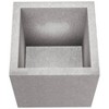 Vioscapes Square Coffee Bean Husk and Recycled Plastic Outdoor Planter Box Gray 4.7"x4.7" - 3 of 4