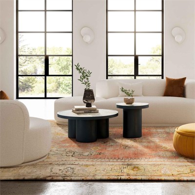 Nautilus Antique Silver Mirrored Round Side Table