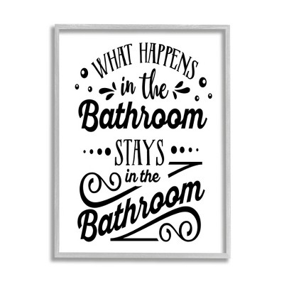 Stupell Industries What Happens In Bathroom Framed Giclee Art