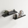 FurnitureR Floating Shelves, Wall Shelves for Home Decor, Rustic WallMounted Display Ledge for Bedroom, 23.62 Inch Wide, Set of 2, Black - 3 of 4