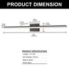 DORESshop 48 in 1-Light 24W Black Integrated LED Vanity Light, Bathroom Wall Sconce, Modern Light Bar for Mirror and Makeup - 4 of 4