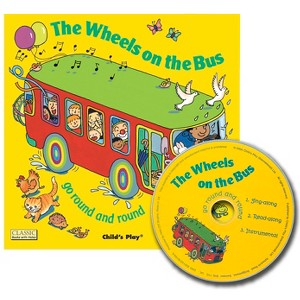 The Wheels on the Bus Go Round and Round - (Classic Books with Holes Us Soft Cover with CD) (Mixed Media Product) - 1 of 1