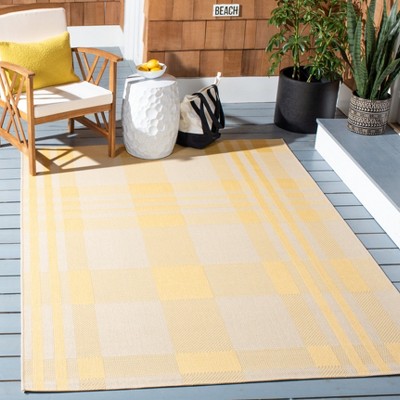 Luxor Gold and Beige 8' x 10' Synthetic Easy-Care Area Rug