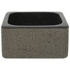 vidaXL Sink 11.8 in.x11.8 in.x5.9 in. Riverstone Black - 3 of 4