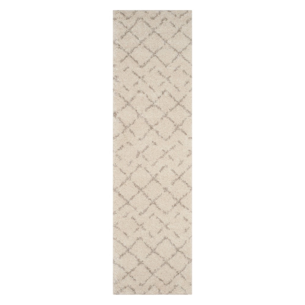 2'3inx10' Runner Crosshatch Ivory/Beige - Safavieh