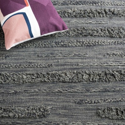 Vermont Charcoal and Ivory Hand-Knotted Wool Area Rug