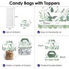Big Dot of Happiness Boho Botanical - DIY Greenery Party Clear Goodie Favor Bag Labels - Candy Bags with Toppers - Set of 24 - 3 of 4