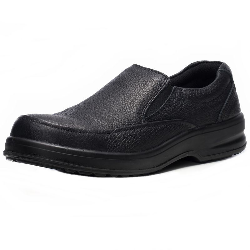 Alpine Swiss Arbete Mens Leather Slip-On Work Shoes Slip Resistant, 1 of 6