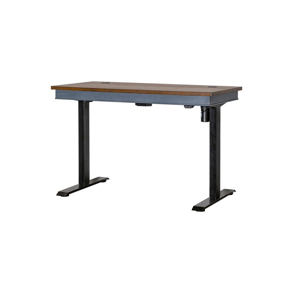 Photos - Office Desk Farmhouse Adjustable Electric Sit/Stand Desk Blue - Martin Furniture