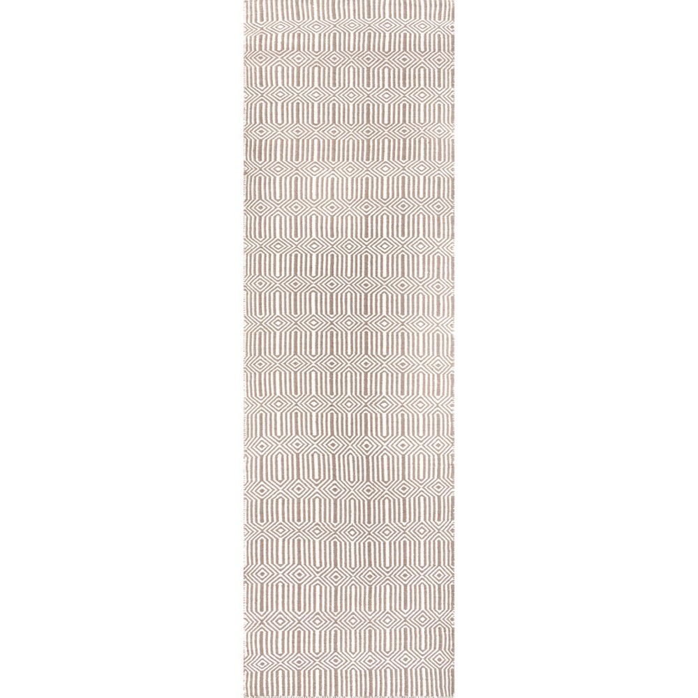 2'3inx8' Runner Newton Holden Hand Woven Recycled Plastic Indoor/Outdoor Rug Brown - Erin Gates by Momeni