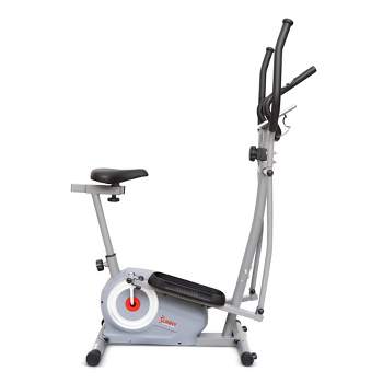 Sunny Health & Fitness Essential Interactive Series Seated Elliptical Machine - Gray