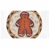 Earth Rugs Gingerbread Man Printed Round Coaster – 5" Eco-Friendly Table Protection - 2 of 3