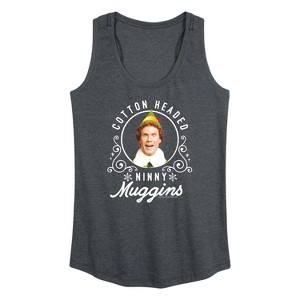 Women's - ELF - Christmas Ninny Muggins Graphic Racerback Tank - 1 of 4