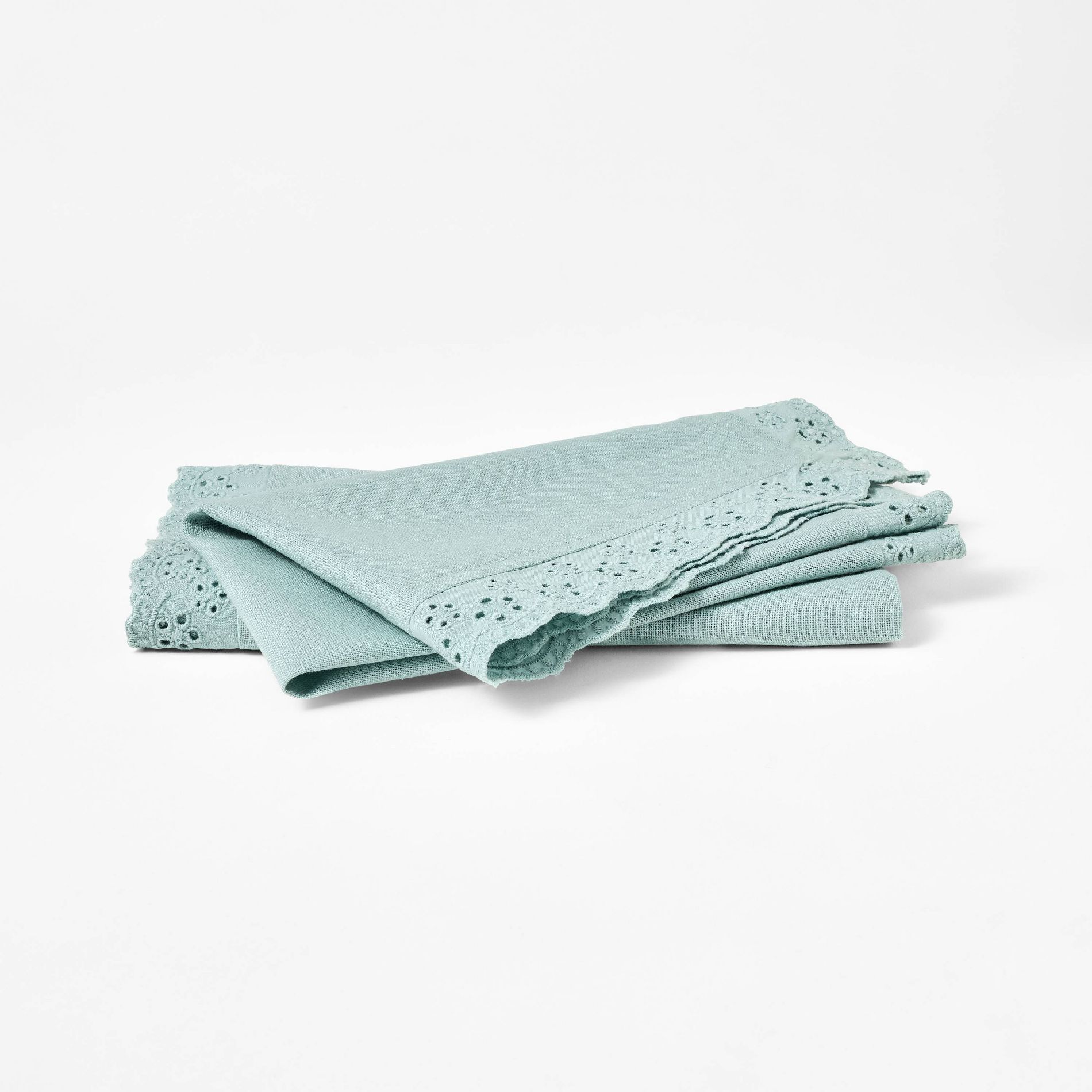 2pc Eyelet Trim Napkins Blue - Threshold™ designed with Studio McGee