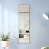 GlasFlength Decorative Wall Mirrors Aluminum Alloy Metal Frame Wall Mounted Full Body Mirror, Bathroom Makeup Mirror, Bedroom, Square Yellow 13.8"*48" - 4 of 4