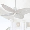52" Minka Aire Modern Tropical Outdoor Ceiling Fan with LED Light Flat White Wet Rated for Patio Exterior Porch Gazebo Garage Barn - 2 of 4