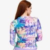 Calypsa Women's Half-Zip Long Sleeve Rash Guard UPF 50+ Nora Swim Top - 2 of 4