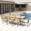 Tangkula Patio Dining Chairs Set of 2 Metal Outdoor Chairs w/ Removable Padded Cushions - 4 of 4