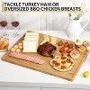 Set of 2 Large Bamboo Cutting Board, 24x18 Inches Wooden Chopping Board, Reversible Wood Cutting Board with Deep Juice Grooves, Built In Handles - 3 of 4