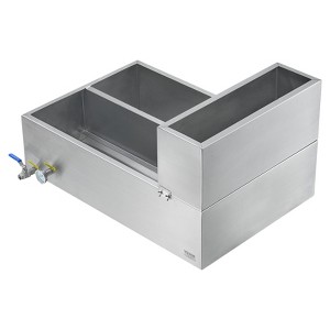 VEVOR Maple Syrup Evaporator Pan, 35 Gallon, 509 Cups of 8.8oz Maple Syrup, Flat Evaporator Pan with Thermometer, 2 Valves and 3 Heating Methods - 1 of 4