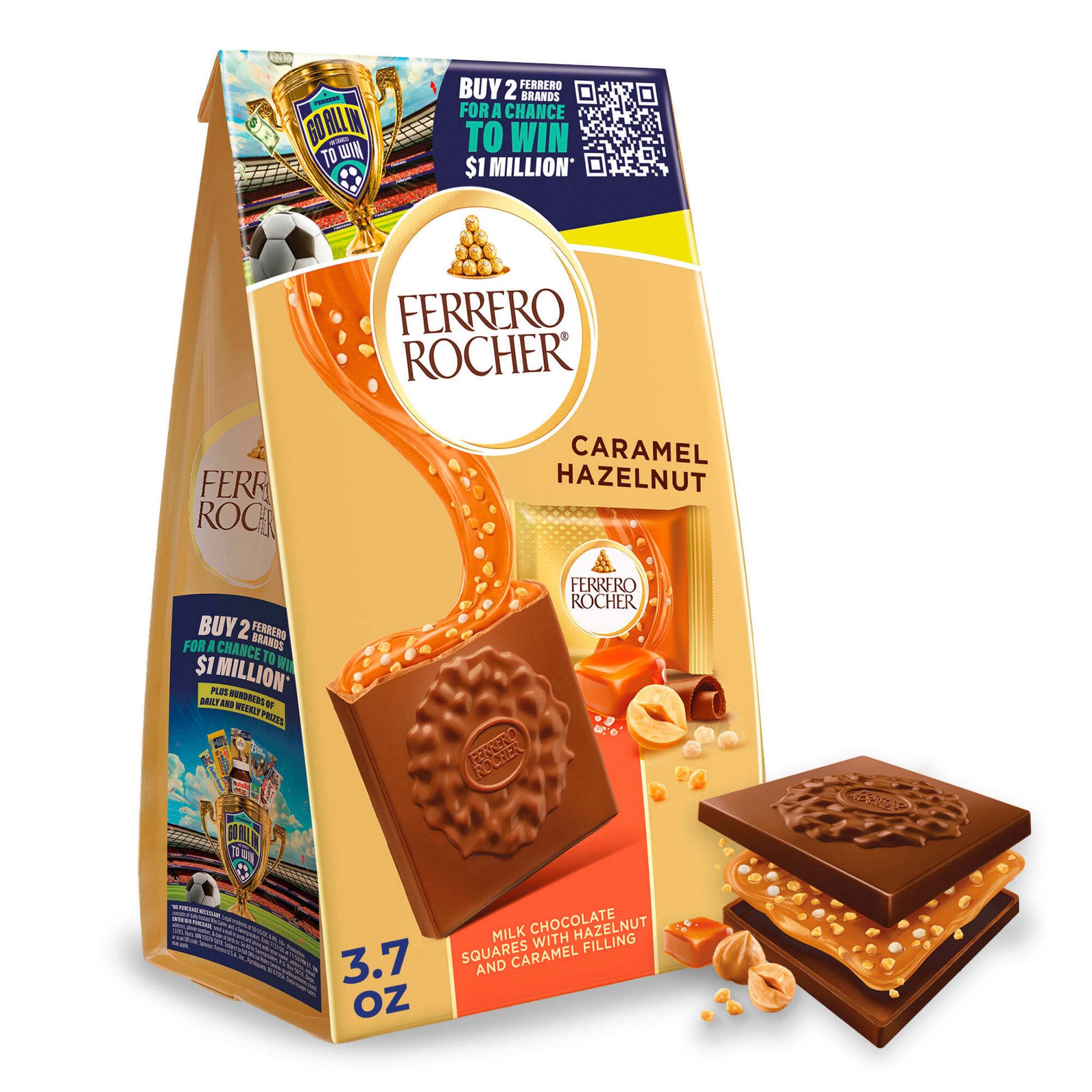 Ferrero Rocher Squares Caramel Chocolate - 3.7oz/10ct