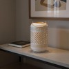 HomeRoots 14" White And Gold Pierced Lattice Metal Lantern Candle Holder - 2 of 4
