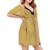 LA LEELA Women's Beachwear Summer Swim Beach Cover Ups for Bikini Sheer Cover up Dress Bathing Suit Swimsuit Coverups for Women - 2 of 4