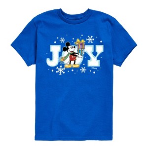 Boys' - Disney - Joy Mickey Christmas Short Sleeve Graphic T-Shirt - 1 of 4