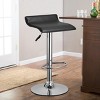 Tangkula Pub Swivel Barstool Set of 2 Height Adjustable Pub Chairs Counter Height Barstool W/PU Leather 360°Rotation Black - 3 of 4