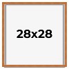 PosterPalooza | Square Classic Brown Picture Frame - UV Acrylic, Foam Board Backing, Hanging Hardware - 2 of 4