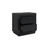 Signature Design by Ashley Londer Two-Drawer Charging Nightstand - Black Modern Farmhouse Bedside Table - 4 of 4