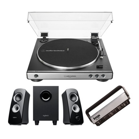 Audio-Technica AT-LP60X Belt-Drive Stereo Turntable with Speaker and Brush