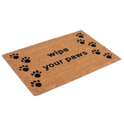Birdrock Home Classic Welcome Brush Coir Doormat With Black Rubber Bottom -  24 Inches X 36 Inches : Target