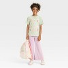 Girls' Short Sleeve Knit Oversized Graphic T-Shirt - Cat & Jack™ - Light Green - 4 of 4