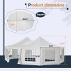 1pc Outdoor Event Tent, PVC-Coated Canopy with Steel Frame, Removable Walls & Carrying Bags for Weddings and Parties - Coolbibila - 4 of 4