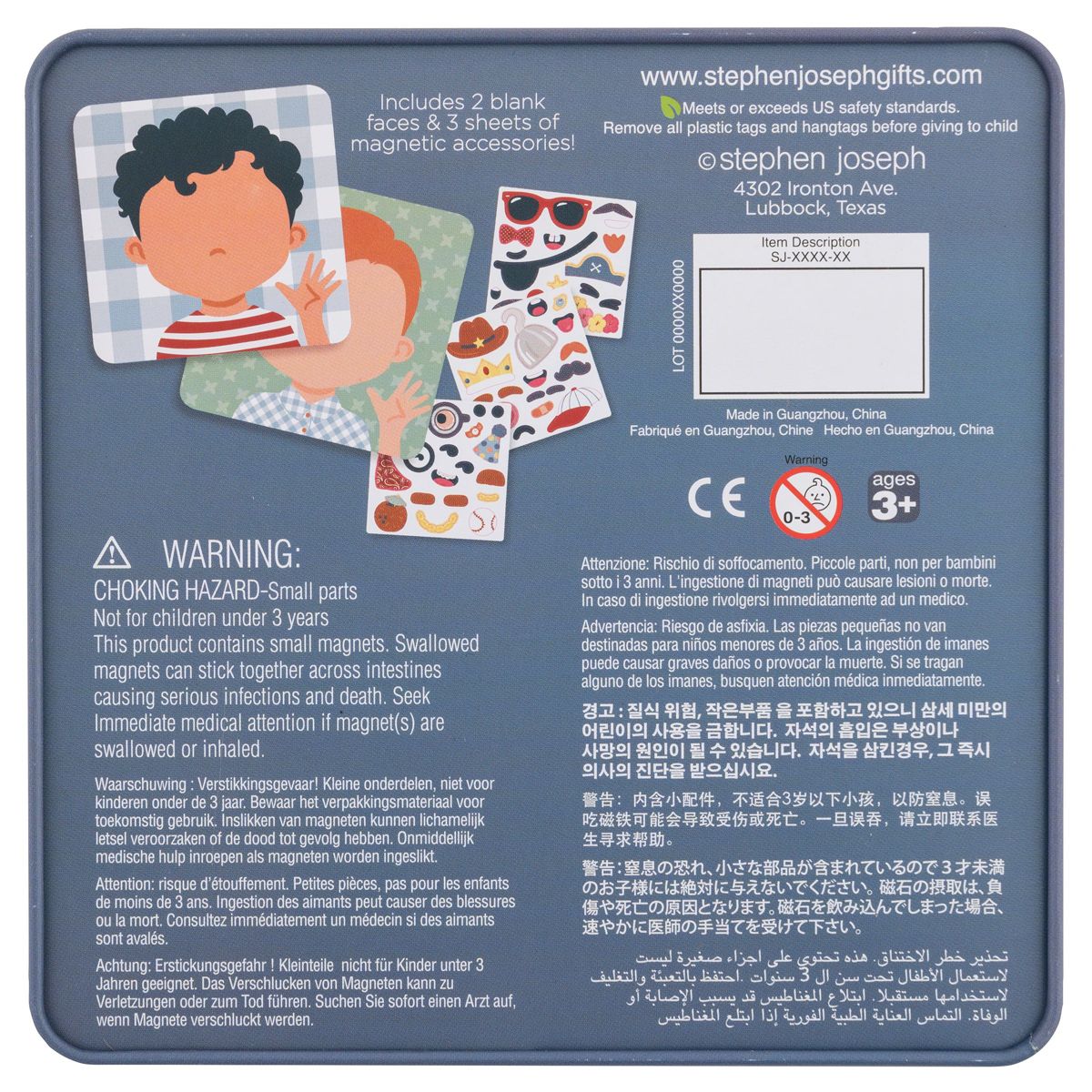 Stephen Joseph Gifts Kids Funny Faces Magnetic Set - thumbnail 4