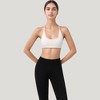 Anna-Kaci Active Women's Scoop Neck Sports Bra with Thin Adjustable Straps and Smooth Seamless Design - 2 of 4