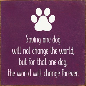 Slickblue Dog Rescue Quote Wood Sign, Routed Slot Hanging, Wall or Shelf Decor, Rustic Look, 7x7 Size, Color Options - 1 of 3