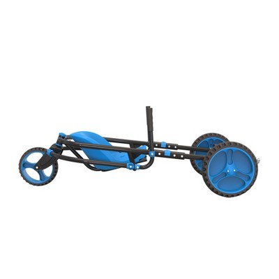 Blue and Black Aluminum Pedal-Powered Go-Kart