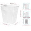 Aoibox Plastic Small Trash Can, 3.5 Gallon Rectangular Wastebasket for Bathrooms, Laundry Room, Kitchens, Offices, Kids Rooms, Dorms (White) - 2 of 4