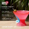 HOST Freeze Insulated Martini Cooling Cups, Plastic Freezer Gel Chiller Double Wall Stemless Cocktail Glass Set of 2, 9oz Punch Pink - 2 of 4