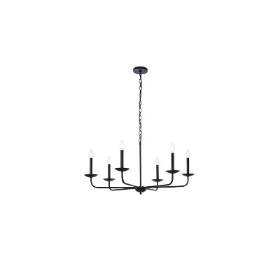 Elegant Lighting Cohen 36 inch pendant in black