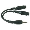 3.5-mm Male to 2 RCA-Female Stereo Headphone Y-Adapter, 3 In. in Black - 2 of 4