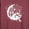 Women's - Instant Message - Cowgirl Moon Lightweight French Terry Wide Neck Long Sleeve Graphic Shirt - 2 of 4