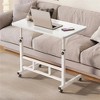 Portable Laptop Standing Desk,Adjustable Height,Portable Laptop  Mobile Stand Up Desk with Wheels for Home Office - 2 of 4