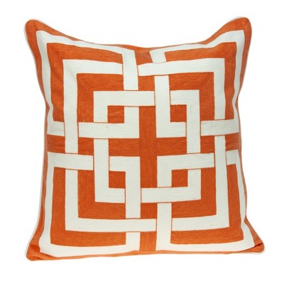 Parkland Collection,Simbel Orange Throw Pillow